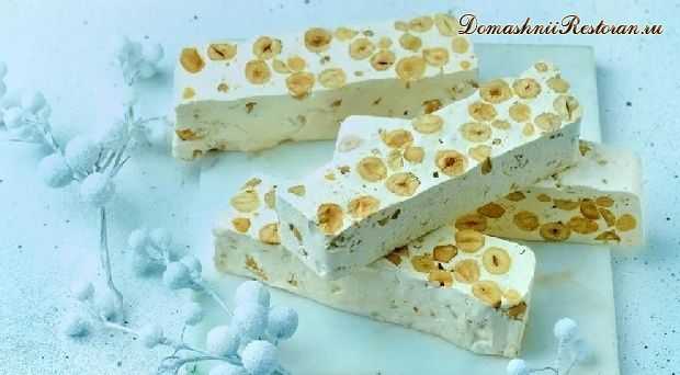 Туррон с фундуком и белым шоколадом