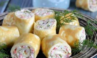 яичные блинчики с начинкой