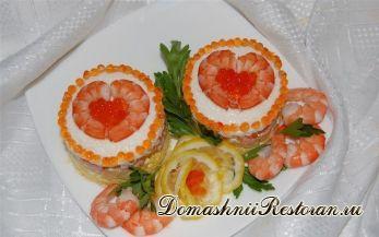 Праздничный салат "Сердце моря"