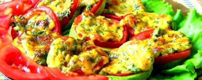 Кабачки с Фаршем, Помидорами и Сыром