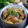 Куриная печень с рисом