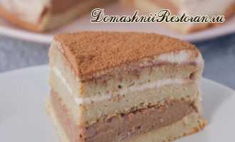Банановый Торт с Творожным Кремом и Шоколадной начинкой