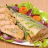 Горбуша, фаршированная шампиньонами и сыром