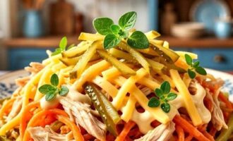 салат лисичка